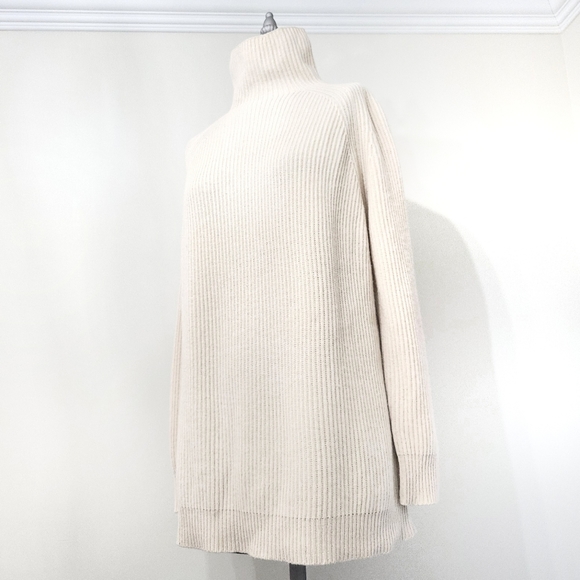 Max Mara Leisure Ribbed Knit Turtleneck Jumper Sweater Dress - Picture 7 of 11